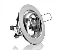 LC-Light Metall Einbaustrahler rund Eisengebürstet mit Feder E4405-5