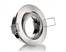 LC-Light Druckguss Einbaustrahler rund Eisengebürstet mit Klickverschluß E4457-5