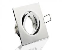 LC-Light Druckguss Einbaustrahler viereckig Chrom mit Klickverschluß E4459-4