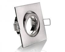 LC-Light Druckguss Einbaustrahler viereckig Eisengebürstet mit Klickverschluß E4459-5