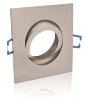 LC-Light Alu Einbaustrahler Eisengebürstet eckig mit Klickverschluß für Spanndecken E1159-5