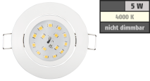 McShine LED Einbauleuchte ''Slim'' 82x28mm, 5W, 400lm, 4000K, weiß 1452646