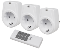 McPower Funksteckdosen-Set ''Comfort'' 3 Steckdosen + 1 Fernbedienung 1534514