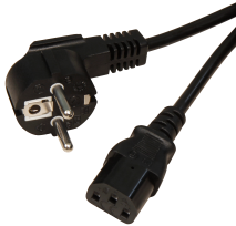 McPower Kaltgeräte Anschlusskabel , H05VV-F3G 1,00mm², 5m, 10A/250V, schwarz 1300428