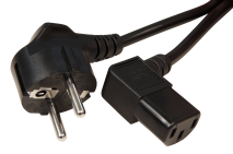 ETT Kaltgeräte-Netzkabel Schutzk.-Winkelstecker Kaltgeräte-Kupplung, 2 m, 3x0,75 mm², schwarz 1535201