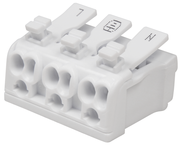 McPower Lüsterklemme mit Betätigungshebel, 0,5-2,5mm², max. 16A McPower Lüsterklemme mit Betätigungshebel, 0,5-2,5mm², max. 16A