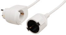 Noname Netz- Verlägerungskabel 5m mit Sreckdosenadapter, Schutzk. Stecker > Kupplung 1300424