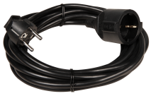 McPower Netzkabel Schutzkontakt-Verlängerung , 5m, 1,5mm², schwarz 1300099