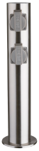 Noname Außensteckdose 4-Fach, IP44, Edelstahl V2A, Ø118x470mm, 3680W/ 16A 1534565