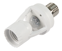 McShine Bewegungsmelder mit E27 Fassung ''LX-451B'', 360°, 230V / 60W, weiß 1530483