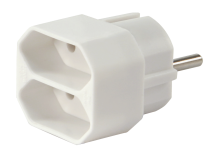 McPower Steckdosenadapter , 2x Euro, weiß 1534061