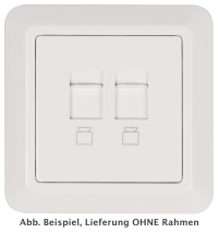 McPower Netzwerkdose ''Cup'' 2x RJ45, UP, weiß 1534293