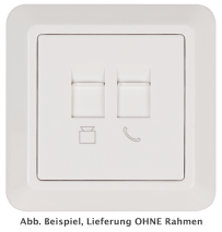 McPower RJ45 + RJ11 Dose ''Cup'' für ISDN, Cat, UP, weiß 1534280