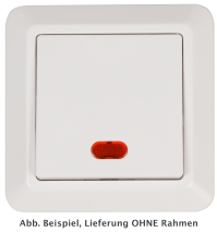McPower Schalter ''Cup'' 250V~/10A, UP, weiß mit Kontroll-Leuchte 1534276