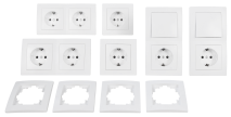 McPower Schalter und Steckdosen Set Flair ''Standard'', 20-teilig, weiß 1534844