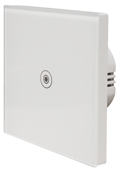 McPower Touch Schalter ''FLAIR'' 250V~/5A, Glas mit LED Kontroll-Leuchte, 1-fach McPower Touch Schalter ''FLAIR'' 250V~/5A, Glas mit LED Kontroll-Leuchte, 1-fach