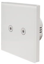 McPower Touch Schalter ''FLAIR'' 250V~/10A, Glas mit LED Kontroll-Leuchte, 2-fach 1534885