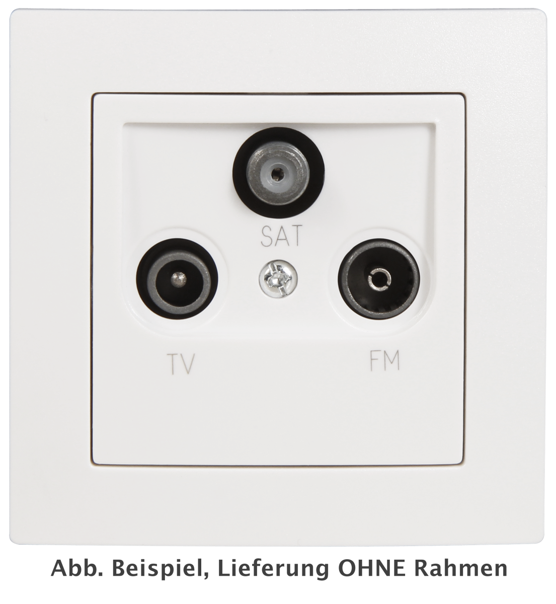 McPower Antennendose ''Flair'' für TV, Radio und Sat, UP, weiß