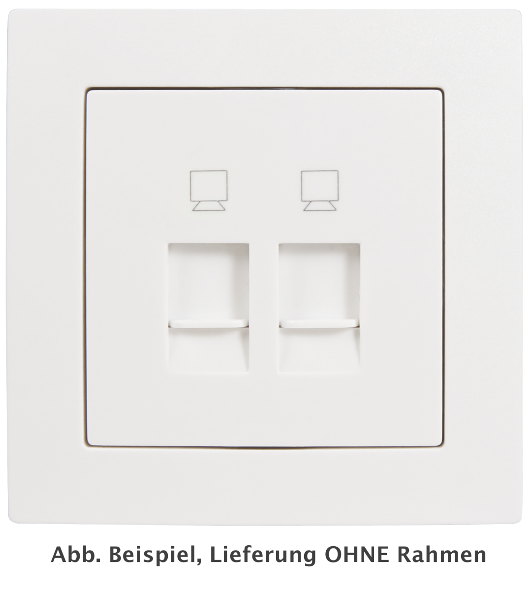 McPower Netzwerkdose ''Flair'' 2x RJ45, UP, weiß