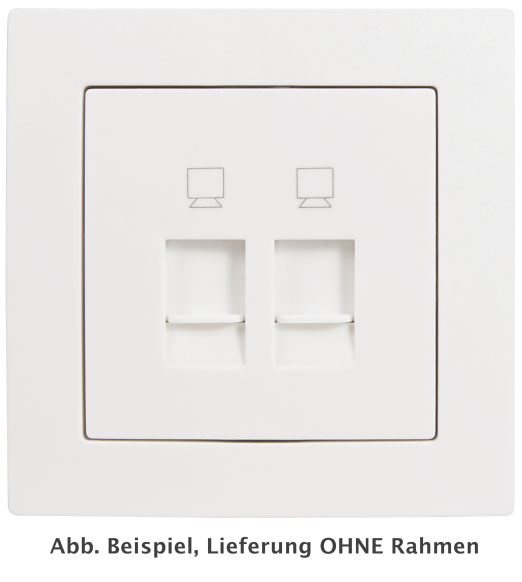 McPower Netzwerkdose ''Flair'' 2x RJ45, UP, weiß McPower Netzwerkdose ''Flair'' 2x RJ45, UP, weiß