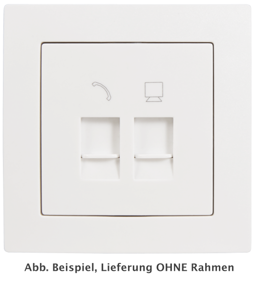 McPower RJ45 + RJ11 Dose ''Flair'' für ISDN, Cat, UP, weiß McPower RJ45 + RJ11 Dose ''Flair'' für ISDN, Cat, UP, weiß