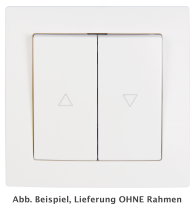McPower Jalousie-Taster ''Flair'', Hoch und Runter, 250V~/10A, UP, weiß 1534816