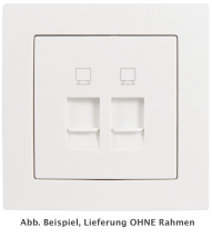 McPower Netzwerkdose ''Flair'' 2x RJ45, UP, weiß 1534849