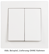 McPower Serien-Schalter ''Flair'', 2-fach, 250V~/10A, UP, weiß 1534803