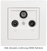 McPower Antennendose ''Flair'' für TV, Radio und Sat, UP, weiß