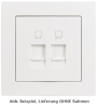 McPower Netzwerkdose ''Flair'' 2x RJ45, UP, weiß