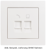 McPower RJ45 + RJ11 Dose ''Flair'' für ISDN, Cat, UP, weiß