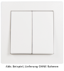 McPower Serien-Schalter ''Flair'', 2-fach, 250V~/10A, UP, weiß