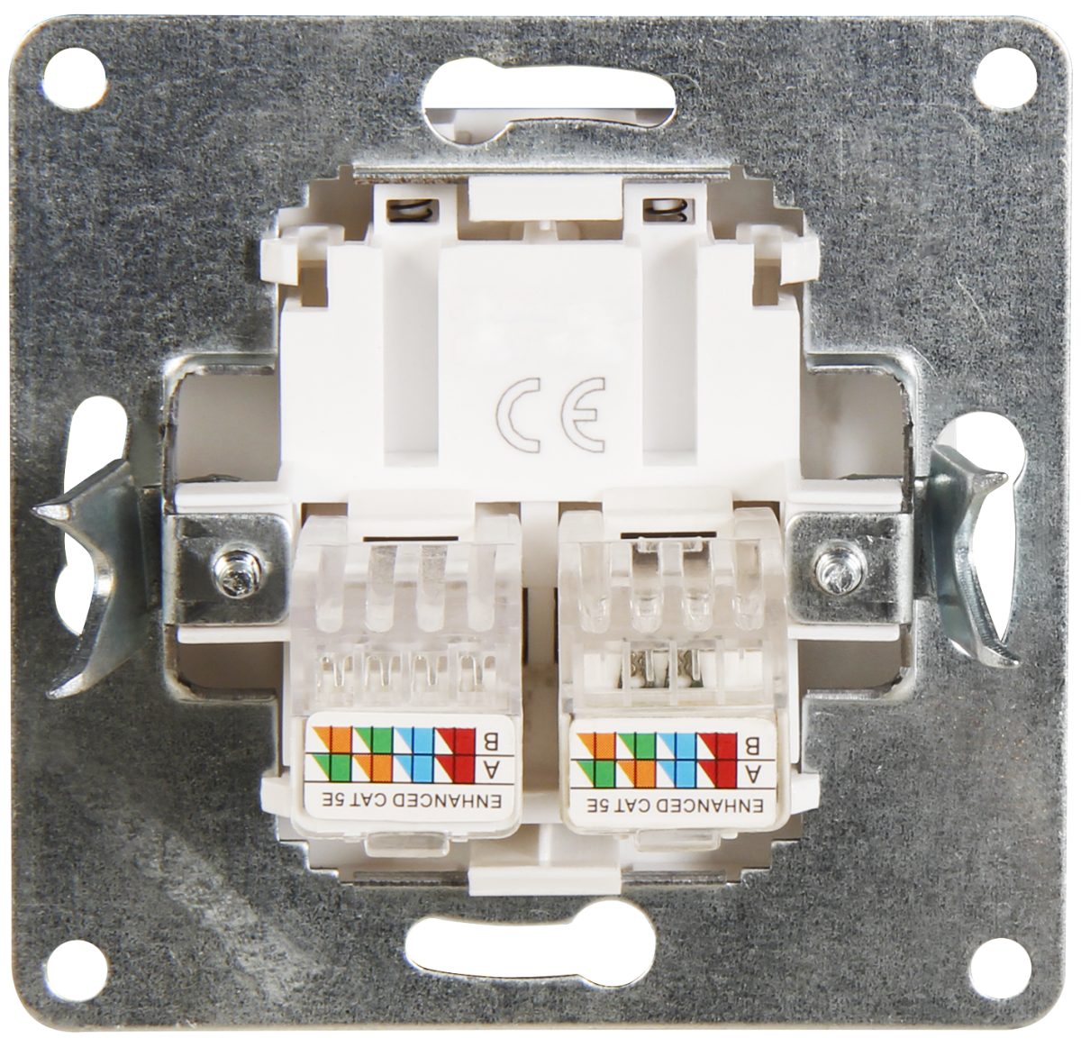 McPower Netzwerkdose ''Flair'' 2x RJ45, UP, weiß