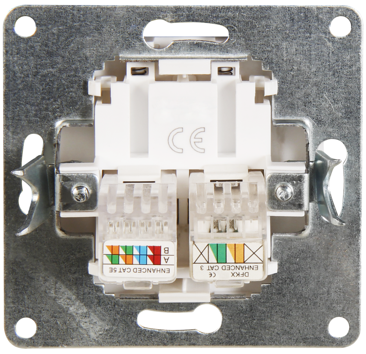 McPower RJ45 + RJ11 Dose ''Flair'' für ISDN, Cat, UP, weiß