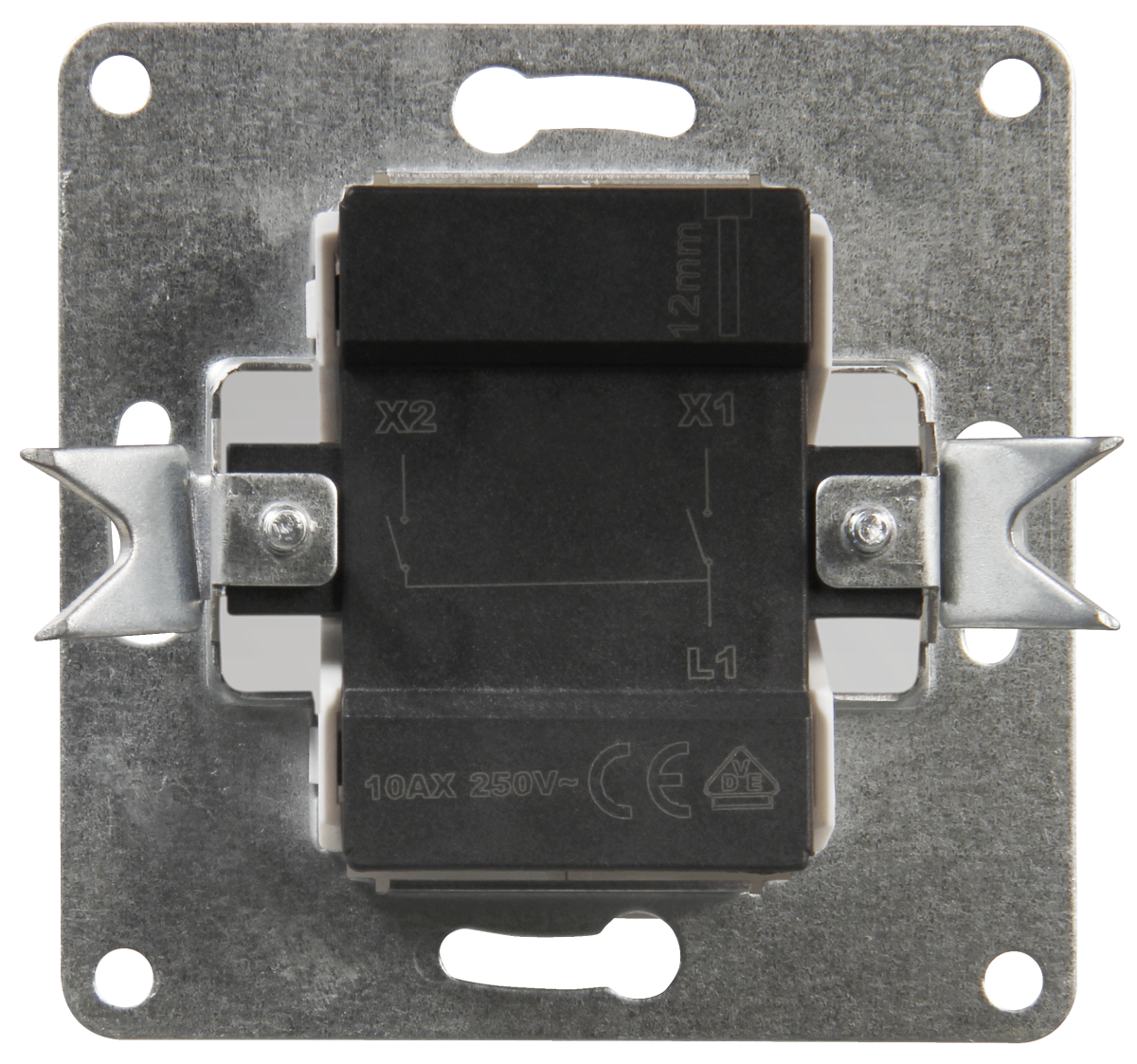 McPower Serien-Schalter ''Flair'', 2-fach, 250V~/10A, UP, weiß