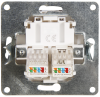 McPower Netzwerkdose ''Flair'' 2x RJ45, UP, weiß