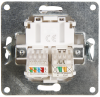 McPower RJ45 + RJ11 Dose ''Flair'' für ISDN, Cat, UP, weiß