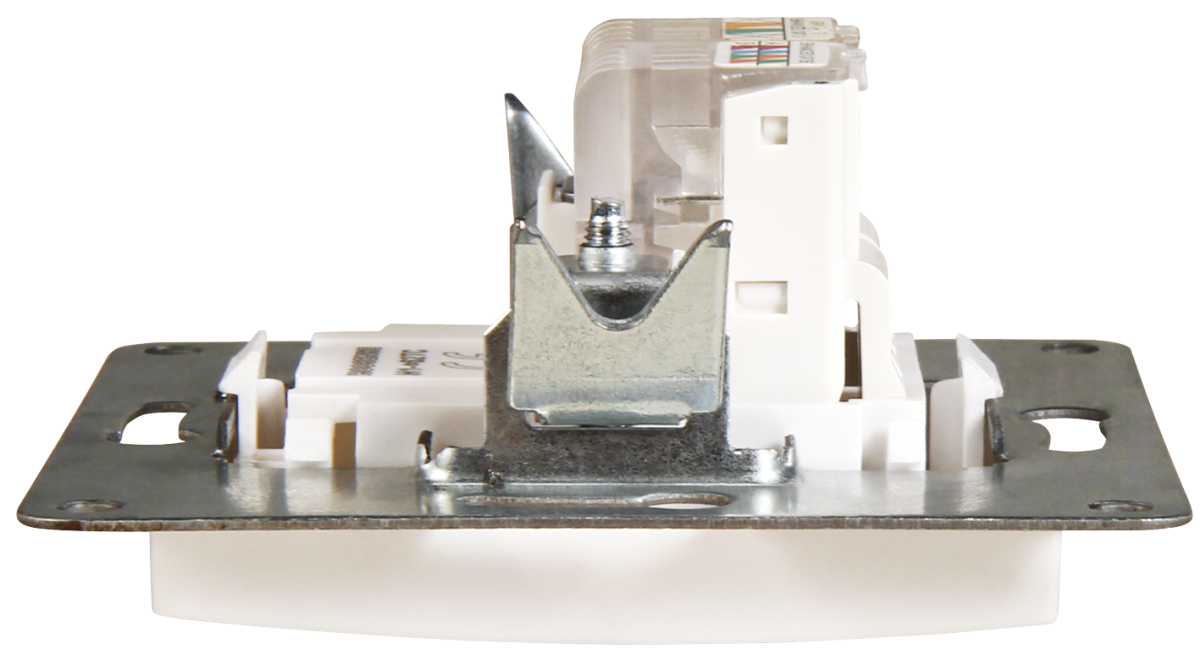 McPower Netzwerkdose ''Flair'' 2x RJ45, UP, weiß