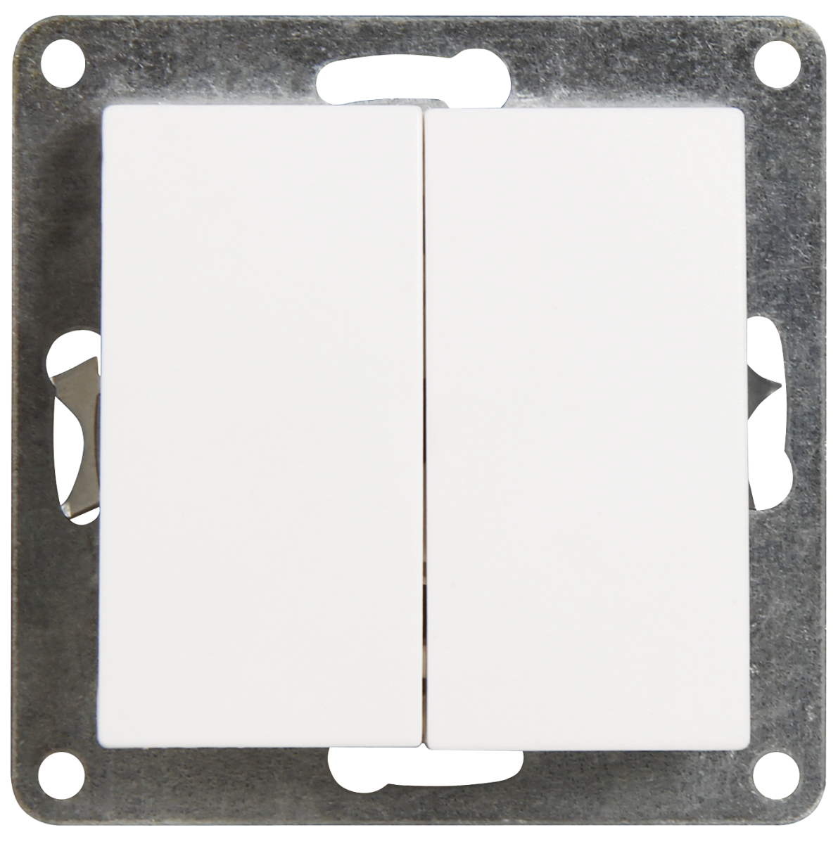 McPower Serien-Schalter ''Flair'', 2-fach, 250V~/10A, UP, weiß