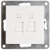 McPower Netzwerkdose ''Flair'' 2x RJ45, UP, weiß
