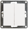 McPower Serien-Schalter ''Flair'', 2-fach, 250V~/10A, UP, weiß