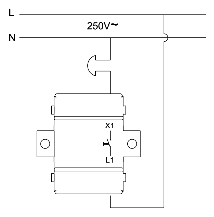McPower Taster ''Flair'', 250V~/10A, UP, weiß