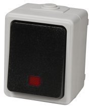 McPower Feuchtraum Kontroll-Schalter ''Taff'', 250V~/10A, IP44, AP, grau 1534870
