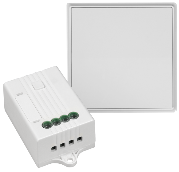 Funk-Wechselschalter Set , 1-fach, bis zu 160m, ohne Batterie