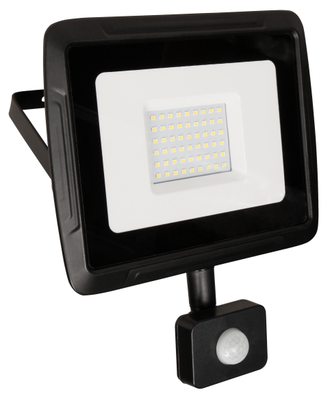 McShine LED-Außenstrahler ''Super-Slim'' 50W, 3500lm, 4000K, IP44, Bewegungsmelder McShine LED-Außenstrahler ''Super-Slim'' 50W, 3500lm, 4000K, IP44, Bewegungsmelder