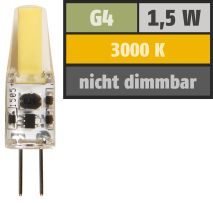 McShine LED-Stiftsockellampe ''Silicia COB'', G4, 1,5W, 200 lm, warmweiß 1451416