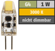 McShine LED-Stiftsockellampe ''Silicia COB'', G4, 1W, 110 lm, warmweiß 1451414