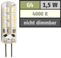 McShine LED-Stiftsockellampe ''Silicia'', G4, 1,5W, 120 lm, neutralweiß 1451411