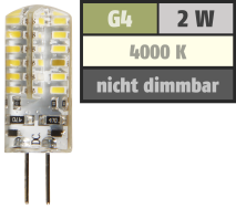 McShine LED-Stiftsockellampe ''Silicia'', G4, 2W, 160 lm, weiß 1451413