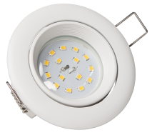 McShine LED-Einbauleuchte , Ø83mm, 5W, 400lm, warmweiß, schwenkbar, ultra flach 1452290